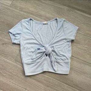 Garage Blue Tied Crop Top Size XS